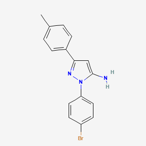 molecular formula C16H14BrN3 B12023905 1-(4-bromophenyl)-3-(4-methylphenyl)-1H-pyrazol-5-amine CAS No. 618098-19-4