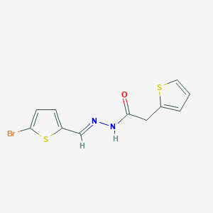 molecular formula C11H9BrN2OS2 B12023946 N'-((5-Bromo-2-thienyl)methylene)-2-(2-thienyl)acetohydrazide 