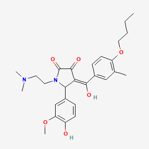 4-(4-butoxy-3-methylbenzoyl)-1-[2-(dimethylamino)ethyl]-3-hydroxy-5-(4-hydroxy-3-methoxyphenyl)-1,5-dihydro-2H-pyrrol-2-one