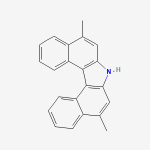 molecular formula C22H17N B1202399 5,9-Dimethyldibenzo(c,g)carbazole CAS No. 88193-04-8