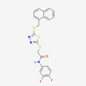 N-(3,4-difluorophenyl)-2-({5-[(naphthalen-1-ylmethyl)sulfanyl]-1,3,4-thiadiazol-2-yl}sulfanyl)acetamide