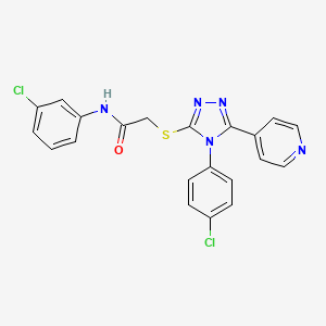 N-(3-chlorophenyl)-2-{[4-(4-chlorophenyl)-5-(pyridin-4-yl)-4H-1,2,4-triazol-3-yl]sulfanyl}acetamide