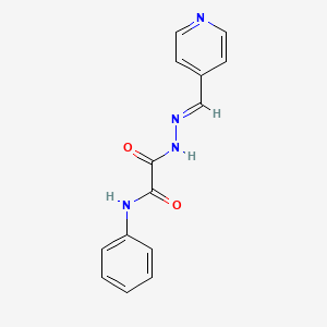 molecular formula C14H12N4O2 B12024015 2-Oxo-N-phenyl-2-(2-(4-pyridinylmethylene)hydrazino)acetamide CAS No. 765296-34-2