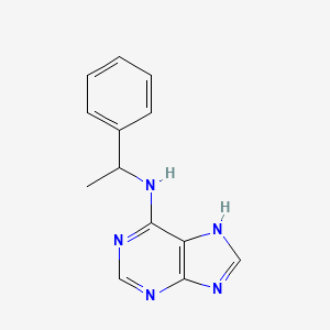 B1202402 N-(1-Phenylethyl)-1H-purin-6-amine CAS No. 55553-54-3