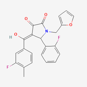 4-(3-fluoro-4-methylbenzoyl)-5-(2-fluorophenyl)-1-(2-furylmethyl)-3-hydroxy-1,5-dihydro-2H-pyrrol-2-one