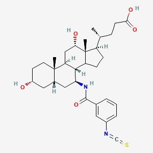 B1202404 3'-Isothiocyanatobenzamidecholic acid CAS No. 91418-75-6