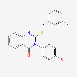 molecular formula C23H20N2O2S B12024056 3-(4-Methoxyphenyl)-2-((3-methylbenzyl)thio)quinazolin-4(3H)-one CAS No. 763136-92-1