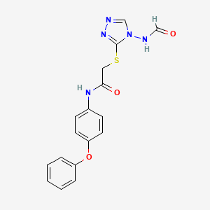 2-((4-(Formylamino)-4H-1,2,4-triazol-3-YL)thio)-N-(4-phenoxyphenyl)acetamide