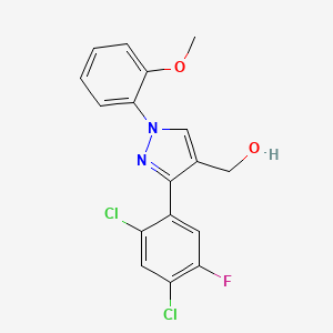 (3-(2,4-Dichloro-5-fluorophenyl)-1-(2-methoxyphenyl)-1H-pyrazol-4-YL)methanol