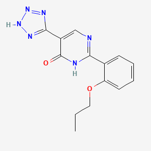 B1202414 2-(2-n-Propoxyphenyl)-5-(5-1H-tetrazolyl)pyrimidin-4(3H)-one CAS No. 64634-09-9
