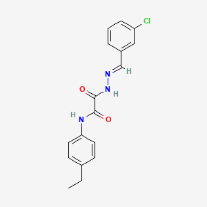 2-(2-(3-Chlorobenzylidene)hydrazino)-N-(4-ethylphenyl)-2-oxoacetamide