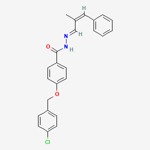 4-((4-Chlorobenzyl)oxy)-N'-(2-methyl-3-phenyl-2-propenylidene)benzohydrazide