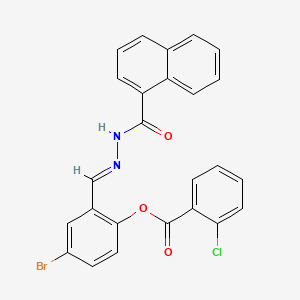 4-Bromo-2-(2-(1-naphthoyl)carbohydrazonoyl)phenyl 2-chlorobenzoate