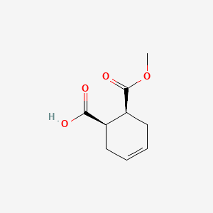 molecular formula C9H12O4 B1202438 (1R,6S)-6-(甲氧羰基)环己-3-烯甲酸 CAS No. 88335-93-7