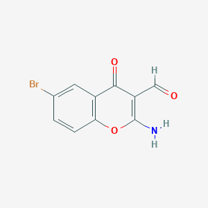 molecular formula C10H6BrNO3 B1202444 2-氨基-6-溴-3-甲酰基色酮 CAS No. 73262-04-1