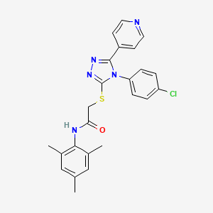 2-{[4-(4-chlorophenyl)-5-(pyridin-4-yl)-4H-1,2,4-triazol-3-yl]sulfanyl}-N-(2,4,6-trimethylphenyl)acetamide