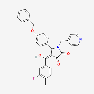 5-(4-(Benzyloxy)phenyl)-4-(3-fluoro-4-methylbenzoyl)-3-hydroxy-1-(pyridin-4-ylmethyl)-1H-pyrrol-2(5H)-one