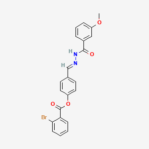 4-(2-(3-Methoxybenzoyl)carbohydrazonoyl)phenyl 2-bromobenzoate