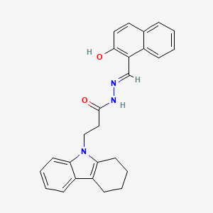 N'-[(E)-(2-hydroxynaphthalen-1-yl)methylidene]-3-(1,2,3,4-tetrahydro-9H-carbazol-9-yl)propanehydrazide