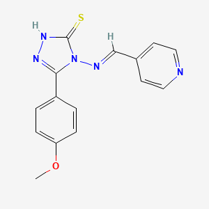 5-(4-Methoxyphenyl)-4-((4-pyridinylmethylene)amino)-4H-1,2,4-triazole-3-thiol