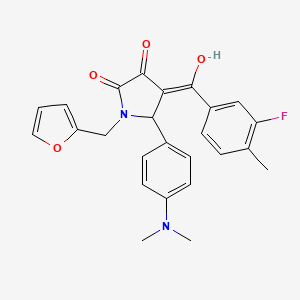 5-[4-(dimethylamino)phenyl]-4-(3-fluoro-4-methylbenzoyl)-1-(2-furylmethyl)-3-hydroxy-1,5-dihydro-2H-pyrrol-2-one