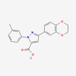 3-(2,3-Dihydrobenzo[B][1,4]dioxin-7-YL)-1-M-tolyl-1H-pyrazole-5-carboxylic acid