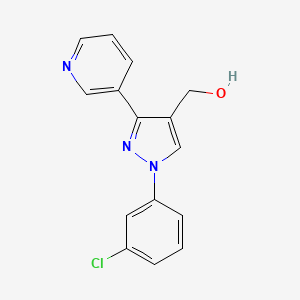 molecular formula C15H12ClN3O B12024666 (1-(3-Chlorophenyl)-3-(pyridin-3-YL)-1H-pyrazol-4-YL)methanol 