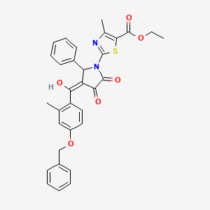 Ethyl 2-(3-(4-(benzyloxy)-2-methylbenzoyl)-4-hydroxy-5-oxo-2-phenyl-2,5-dihydro-1H-pyrrol-1-yl)-4-methylthiazole-5-carboxylate