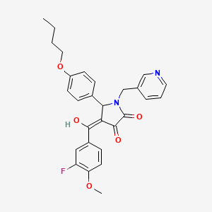 5-(4-Butoxyphenyl)-4-(3-fluoro-4-methoxybenzoyl)-3-hydroxy-1-(pyridin-3-ylmethyl)-1H-pyrrol-2(5H)-one