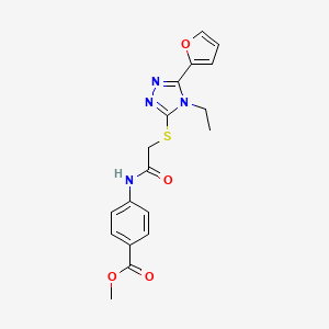 methyl 4-[({[4-ethyl-5-(furan-2-yl)-4H-1,2,4-triazol-3-yl]sulfanyl}acetyl)amino]benzoate