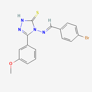 4-{[(E)-(4-bromophenyl)methylidene]amino}-5-(3-methoxyphenyl)-2,4-dihydro-3H-1,2,4-triazole-3-thione