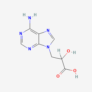 molecular formula C8H9N5O3 B1202491 3-腺嘌呤-9-基-2-羟基丙酸 CAS No. 94535-32-7