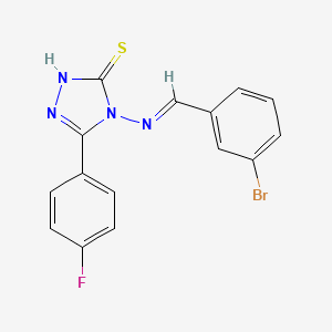 4-((3-Bromobenzylidene)amino)-3-(4-fluorophenyl)-1H-1,2,4-triazole-5(4H)-thione