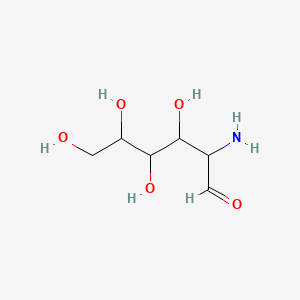 B1202498 2-Amino-3,4,5,6-tetrahydroxyhexanal CAS No. 6915-39-5