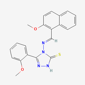 4-(((2-Methoxynaphthalen-1-yl)methylene)amino)-3-(2-methoxyphenyl)-1H-1,2,4-triazole-5(4H)-thione