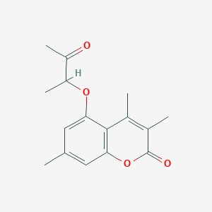 B1202502 3,4,7-Trimethyl-5-(1-methyl-2-oxopropoxy)-2H-chromen-2-one CAS No. 670243-42-2