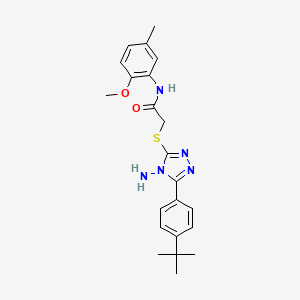 2-{[4-amino-5-(4-tert-butylphenyl)-4H-1,2,4-triazol-3-yl]sulfanyl}-N-(2-methoxy-5-methylphenyl)acetamide