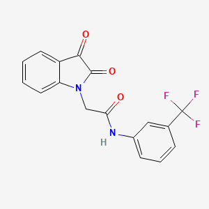 molecular formula C17H11F3N2O3 B12025066 2-(2,3-dioxo-2,3-dihydro-1H-indol-1-yl)-N-[3-(trifluoromethyl)phenyl]acetamide CAS No. 518350-14-6