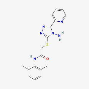 2-[(4-amino-5-pyridin-2-yl-1,2,4-triazol-3-yl)sulfanyl]-N-(2,6-dimethylphenyl)acetamide