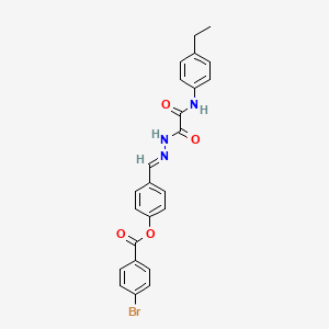 4-(2-((4-Ethylanilino)(oxo)acetyl)carbohydrazonoyl)phenyl 4-bromobenzoate