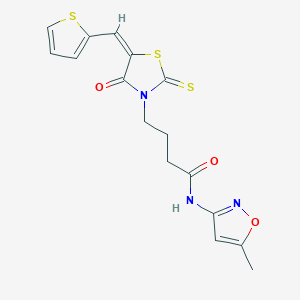 N-(5-Methyl-3-isoxazolyl)-4-[(5E)-4-oxo-5-(2-thienylmethylene)-2-thioxo-1,3-thiazolidin-3-YL]butanamide