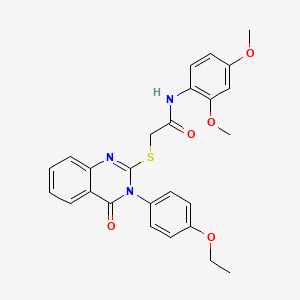 N-(2,4-dimethoxyphenyl)-2-{[3-(4-ethoxyphenyl)-4-oxo-3,4-dihydro-2-quinazolinyl]sulfanyl}acetamide