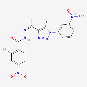 2-chloro-N'-{(Z)-1-[5-methyl-1-(3-nitrophenyl)-1H-1,2,3-triazol-4-yl]ethylidene}-4-nitrobenzohydrazide