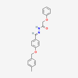 molecular formula C23H22N2O3 B12025321 N'-(4-((4-Methylbenzyl)oxy)benzylidene)-2-phenoxyacetohydrazide CAS No. 767305-76-0