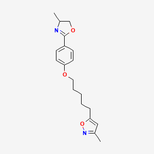 molecular formula C19H24N2O3 B1202535 3-甲基-5-[5-[4-(4-甲基-4,5-二氢恶唑-2-基)苯氧基]戊基]异恶唑 