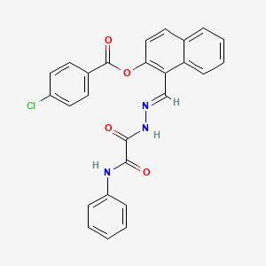 1-(2-(Anilino(oxo)acetyl)carbohydrazonoyl)-2-naphthyl 4-chlorobenzoate