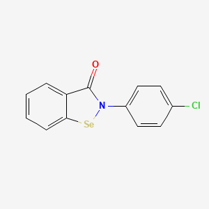 molecular formula C13H8ClNOSe B1202537 2-(4-氯苯基)-1,2-苯并异硒唑-3(2H)-酮 CAS No. 81743-90-0
