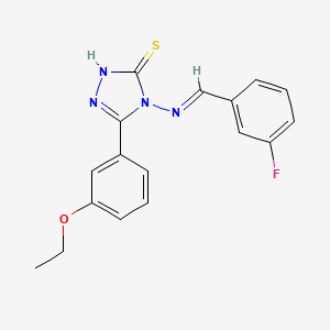 5-(3-Ethoxyphenyl)-4-((3-fluorobenzylidene)amino)-4H-1,2,4-triazole-3-thiol