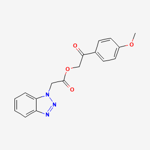 2-(4-methoxyphenyl)-2-oxoethyl 1H-benzotriazol-1-ylacetate