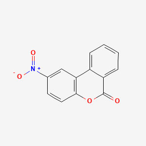 B1202542 2-Nitro-6H-dibenzo[b,d]pyran-6-one CAS No. 6623-66-1